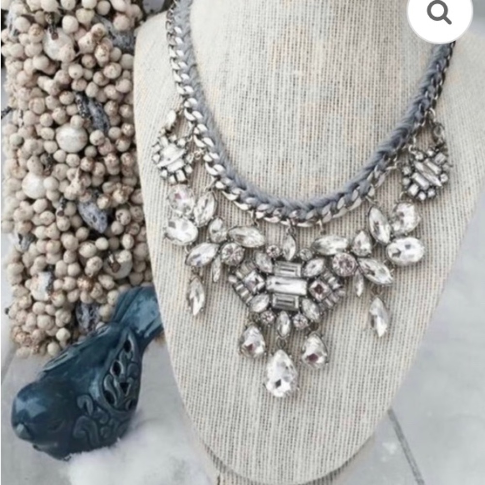 Chloe & Isabel Retro Crystal Statement Necklace. | Color: Silver |